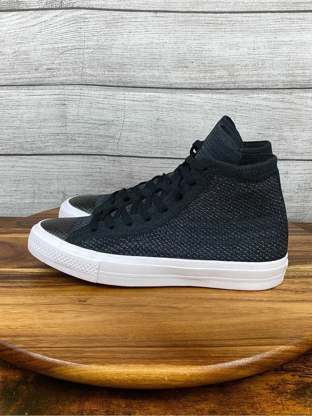 Converse Chuck Taylor All Star Nike Flyknit High Black Shoe 156736C Mens Size 8